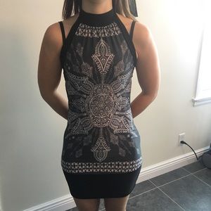 Gemstone patterned minidress
